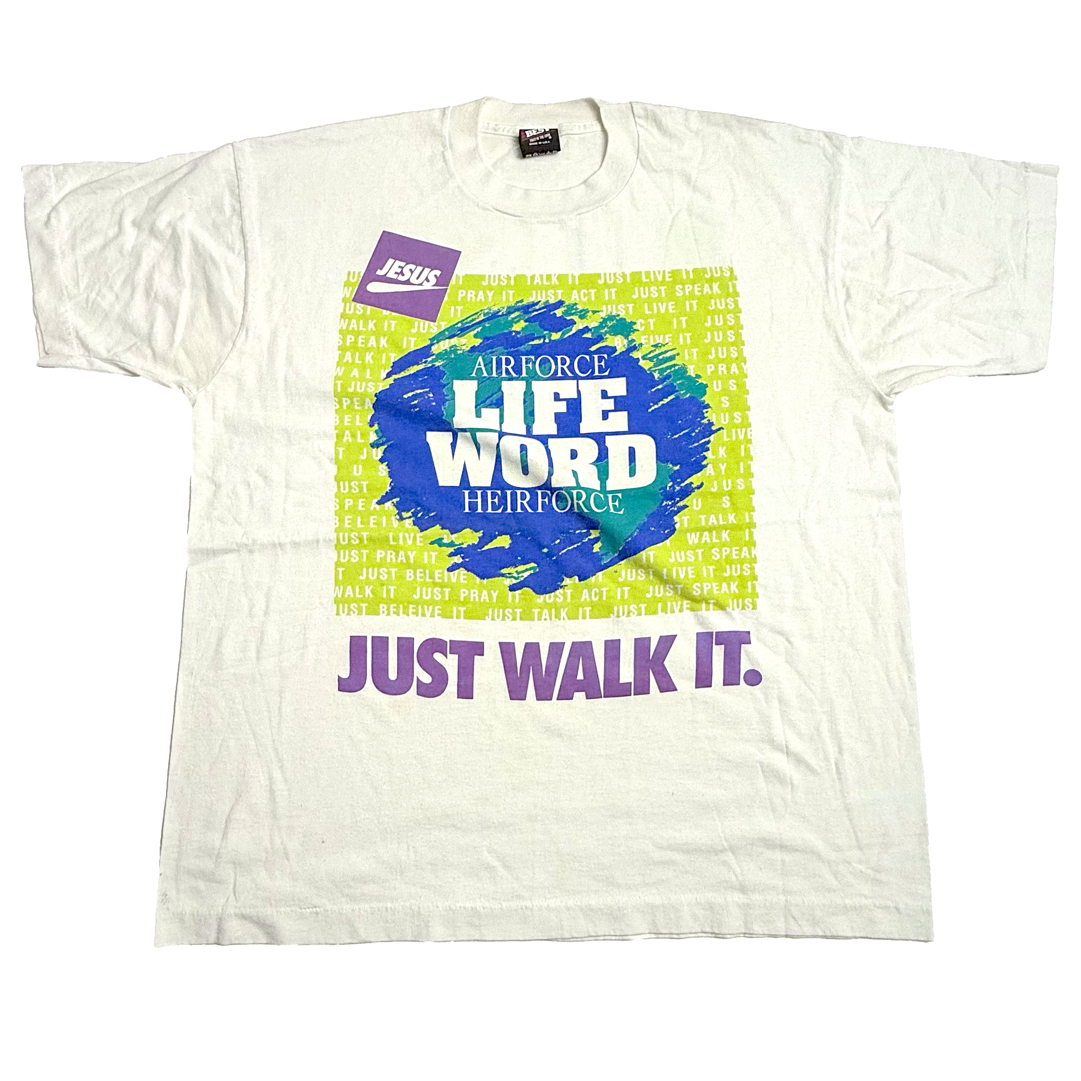 90s グッドレギュラー JESUS 宗教 キリスト tシャツ 野球 古着 XL